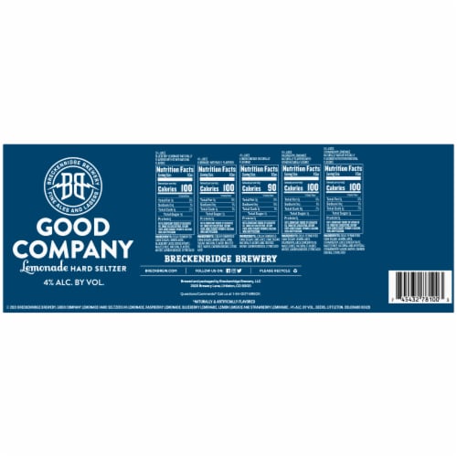 Breckenridge Brewery Good Company Lemonade Hard Seltzer Perspective: bottom