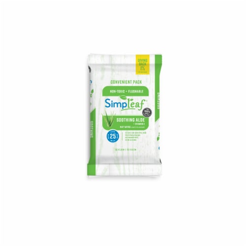 Simpleaf Aloe Vera Flushable Wipes Perspective: bottom