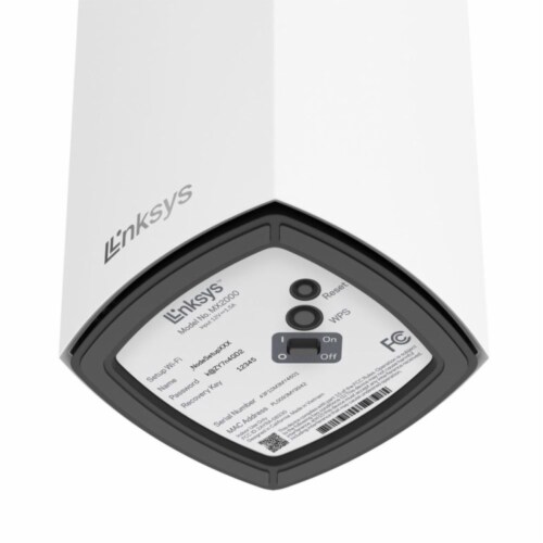 Linksys Atlas 6 Dual-Band Mesh WiFi 6 System - White Perspective: bottom