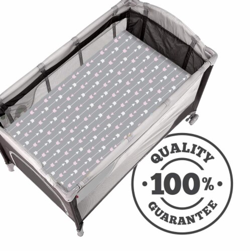 Pack N Play Sheets 3-Pack | Soft & Stretchy Jersey Cotton Fitted Mini Crib Sheet | Deer Perspective: bottom
