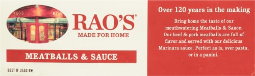 Rao's® Made For Home Meatballs & Sauce Frozen Meal Perspective: bottom