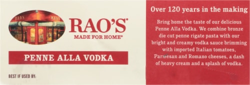 Rao's® Penne Alla Vodka Frozen Meal Perspective: bottom