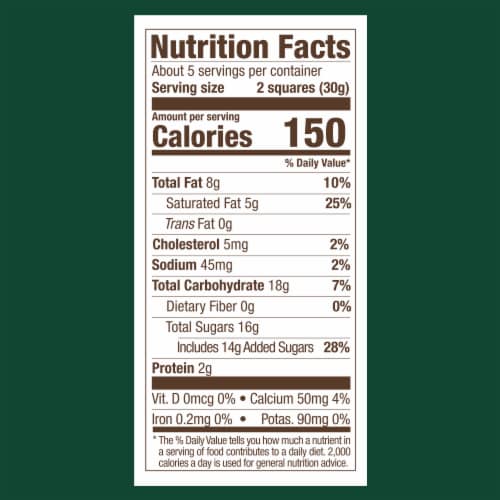 Ghirardelli® Dark Chocolate Mint Squares Perspective: bottom