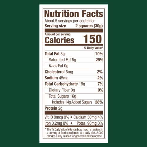Ghirardelli® Dark Chocolate Mint Squares Perspective: bottom