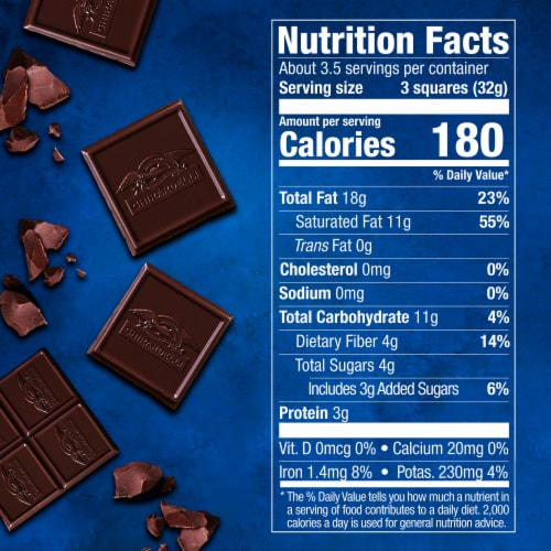 Ghirardelli® Intense Dark 86% Cacao Chocolate Squares Bag Perspective: bottom