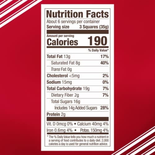 Ghirardelli® Dark Chocolate Peppermint Bark Squares Holiday Candy Bag Perspective: bottom