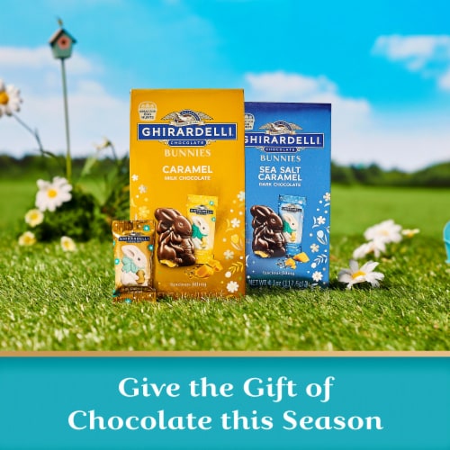 Ghirardelli Easter Milk Chocolate Caramel Bunnies Perspective: bottom