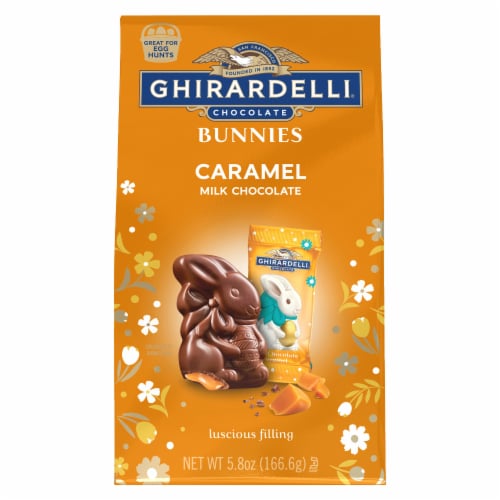 GhirardelliÂ® Milk Chocolate Caramel Bunnies Easter Candy Perspective: bottom