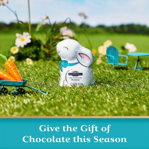 Ghirardelli® Milk Chocolate Bunny Easter Candy Perspective: bottom