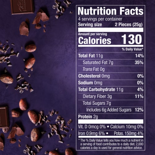 Ghirardelli® Intense Dark 72% Cacao Dark Chocolate Candy Bar Perspective: bottom