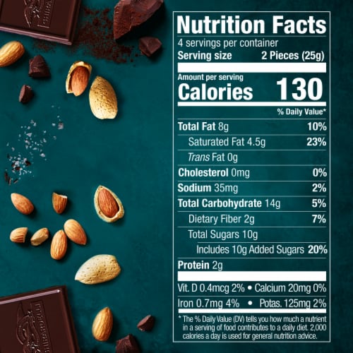Ghirardelli® Intense Dark Sea Salt Almond Dark Chocolate Bar Perspective: bottom