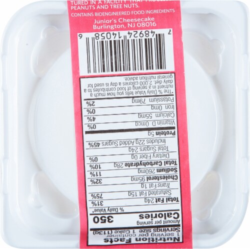 Junior's® Little Fella Strawberry Swirl Cheesecake Perspective: bottom