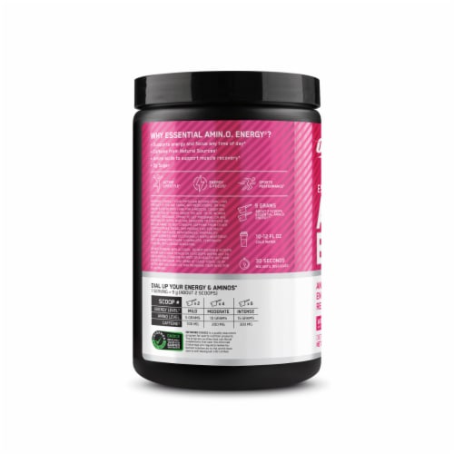 Optimum Nutrition Amino Energy Watermelon Pre Workout Powder Perspective: bottom
