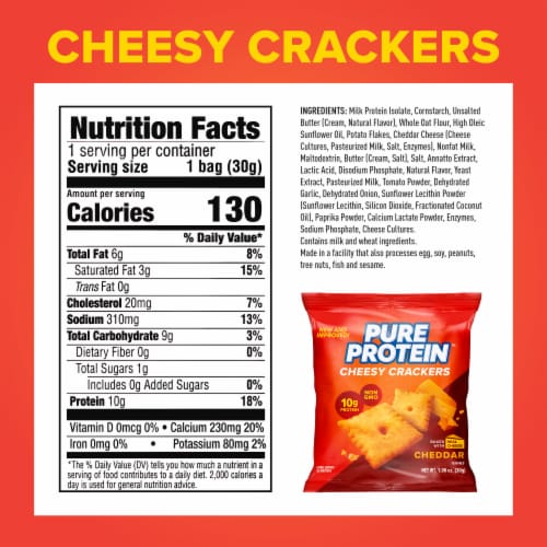 Pure Protein™ Cheddar Cheesy Crackers Perspective: bottom