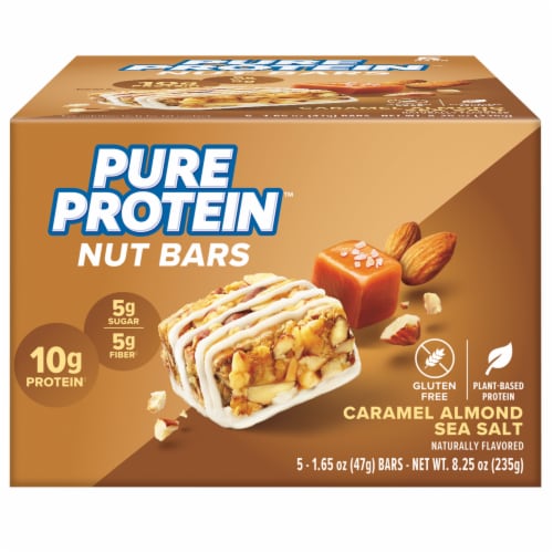 Pure Protein Caramel Almond Sea Salt Protein Bars Perspective: bottom