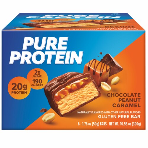 Pure Protein® Chocolate Peanut Caramel Protein Bars Perspective: bottom