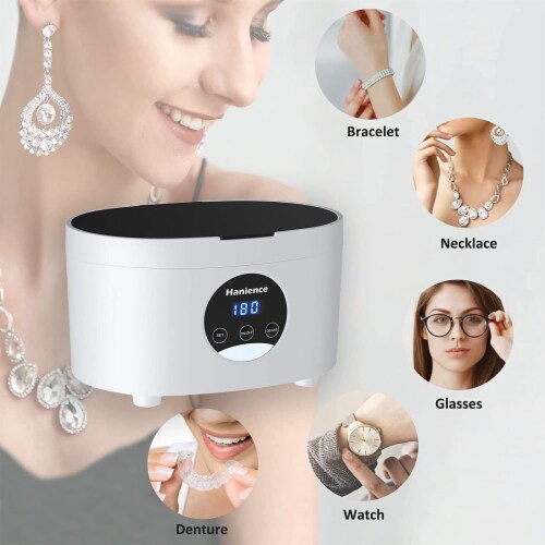 Hanience Ultrasonic 600 MI Portable Professional Jewelry Cleaner with 5 Timers Perspective: bottom