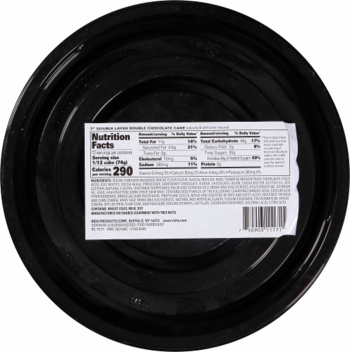 Rich's 7-Inch Chocolate Fudge Double Layer Cake Perspective: bottom