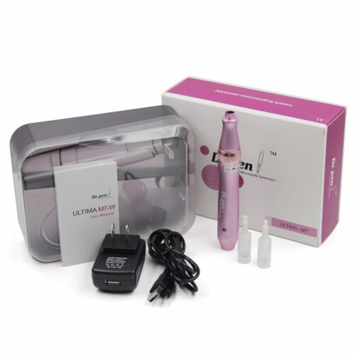 Dr. Pen - Ultima Electric Derma Pen Stamp Auto MicroNeedle Roller - 2x 12Pin Cartridges Perspective: bottom