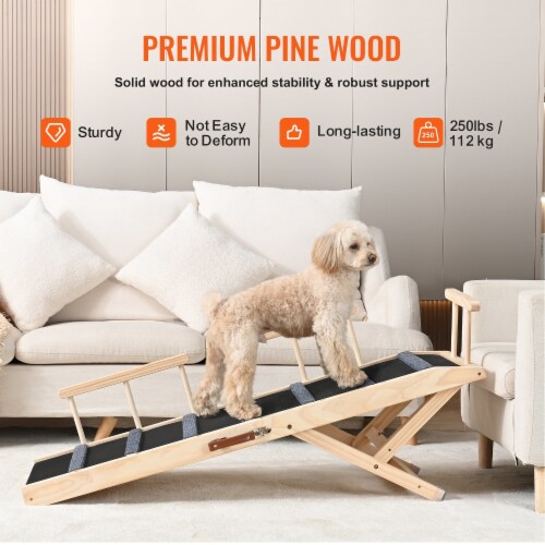 Vevor Dog Ramp Folding Pet Ramp Adjustable Wooden Suitable For Couch Sofa Car 1 Ct Mariano s