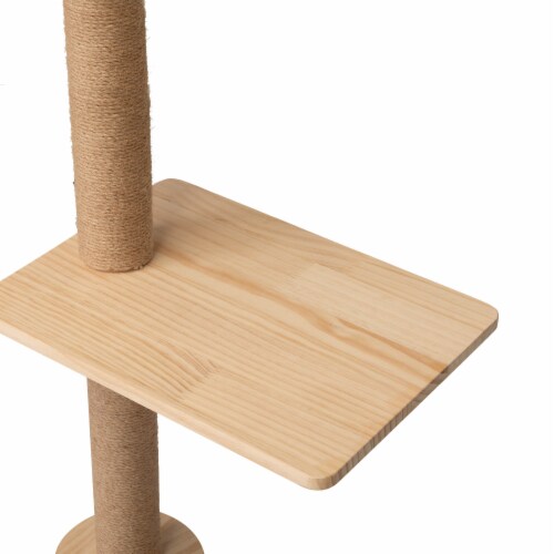 Yeah Depot - Wall-Mounted Cat Scratching Pad - Indoor Wood Cat Tree with Hammock Perspective: bottom