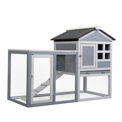 Premium Rabbit Hutch for Small Animals - Ultimate Comfort & Security Perspective: bottom