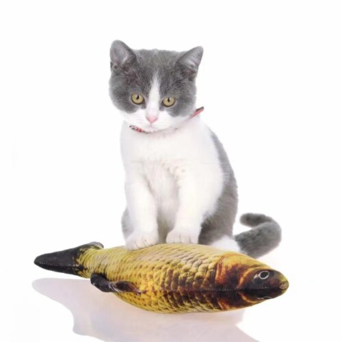 Stuffed fish cat toy discount