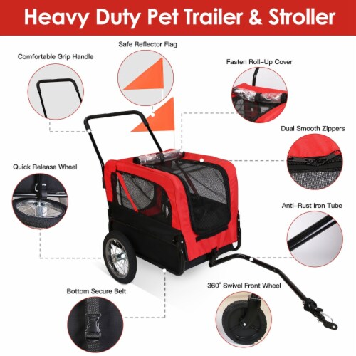 Pet Bike Trailer Stroller Combo Adventure with Your Pet 1 Ct King Soopers