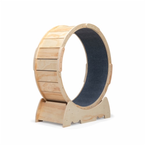 FX070 - Stylish Large Cat Running Wheel - Sturdy, Quiet, Lightweight, Natural Wood Color Perspective: bottom