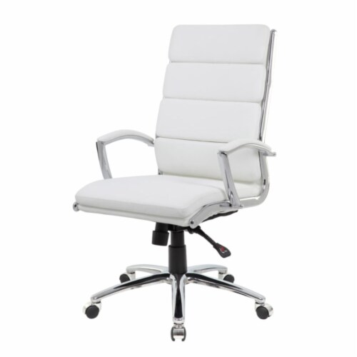 Boss Office Executive CaressoftPlus Chair with Metal Chrome Finish Perspective: bottom