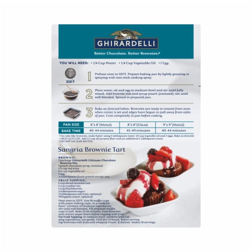 Ultimate Chocolate Premium Brownie Mix Includes Chocolate Syrup and Chips (Pack of 2) Perspective: bottom