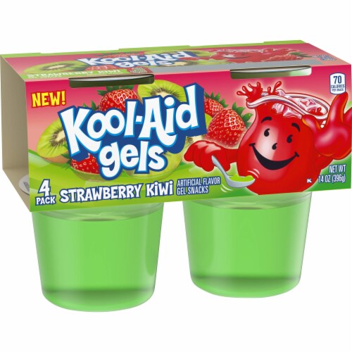 Jell-O Kool-Aid Gels Strawberry Kiwi Ready-to-Eat Gelatin Snacks