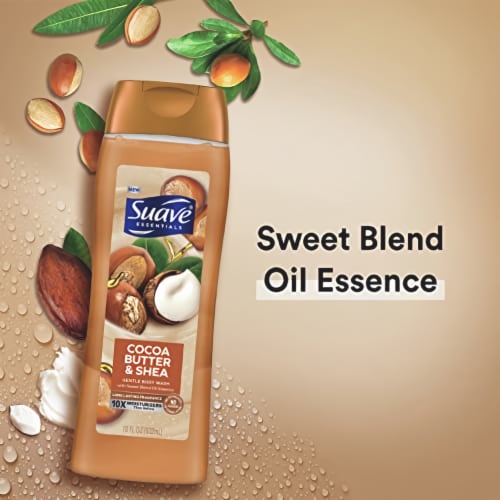 Suave Essentials Cocoa Butter & Shea Creamy Body Wash Soap for All Skin Type (Pack of 6) Perspective: bottom