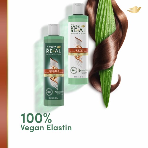 Dove Beauty Real Resist Coconut & Vegan Elastin Silicone-Free Conditioner (Pack of 6) Perspective: bottom