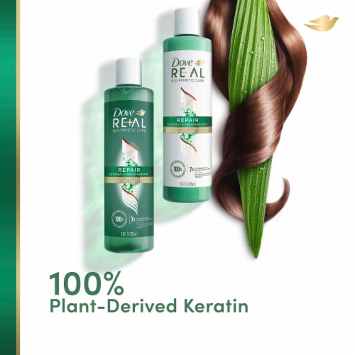 Dove RE+AL Bio-Mimetic Care Conditioner Repair Coconut + Vegan Keratin (Pack of 2) Perspective: bottom