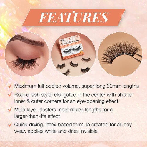 Ardell Big Beautiful Lashes Bae Eyelashes (Pack of 12) Perspective: bottom