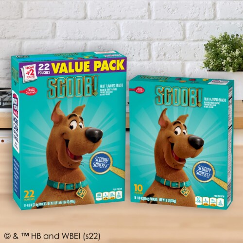 Scooby Doo Fruit Flavored Snacks, Gummy Treat Pouches, (Pack of 2) Perspective: bottom