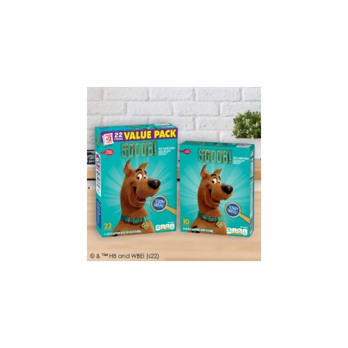 Scooby Doo Fruit Flavored Snacks, Gummy Treat Pouches, (Pack of 12) Perspective: bottom