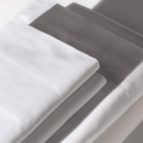 Silvon Silver Infused Twin Sheets Set White | Woven with Pure Silver & Supima Cotton Perspective: bottom