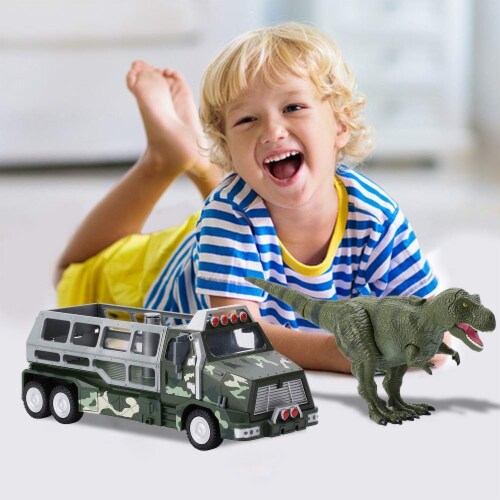 BUILD ME Jurassic World Transporter Truck Tyrannosaurs Rex Dinosaur Toy Medium Baker s
