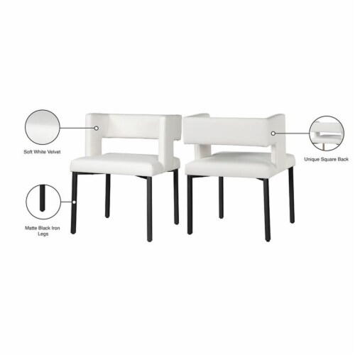 Meridian Furniture Caleb Faux Leather Dining Chair - Black Meridian Furniture Caleb Faux Leather Dining Chair - Black