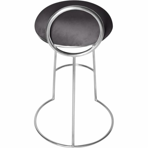 Meridian Furniture Ring Velvet Counter Stool - Chrome Meridian Furniture Ring Velvet Counter Stool - Chrome
