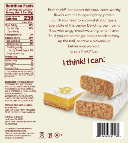 think!® Lemon Delight High Protein Bars Perspective: bottom