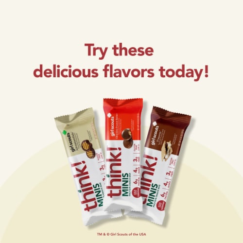 think! Minis Girl Scouts Adventurefuls Protein Bars Perspective: bottom