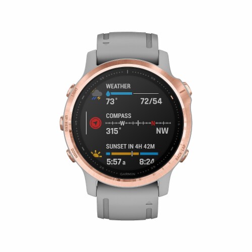 Garmin fenix 6S Multisport GPS Watch Rose Gold-Tone with Powder Band, - Kroger