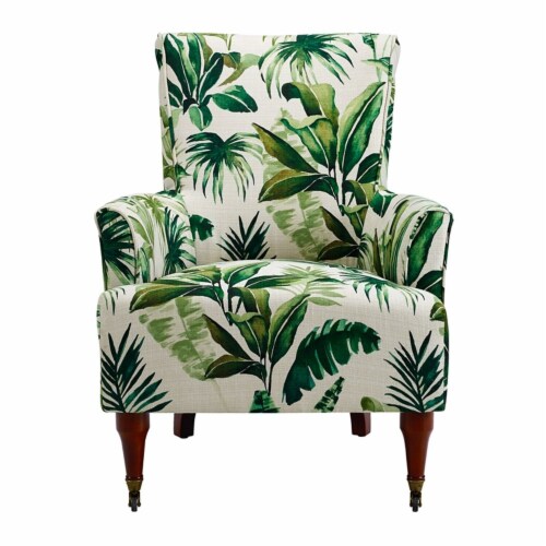 Leaf print accent chair sales