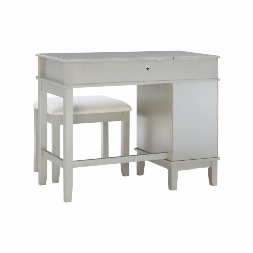Linon, Eva Vanity Silver Perspective: bottom