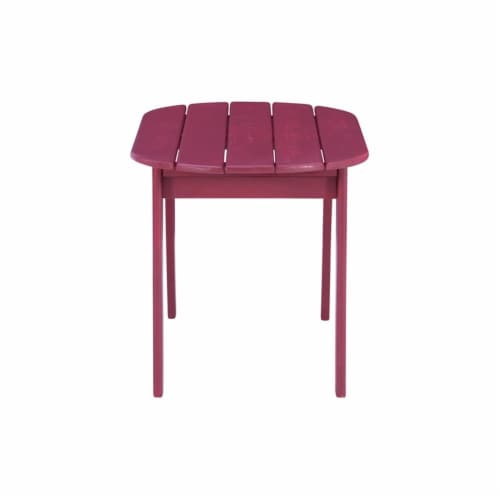Adirondack Patio Coffee Table in Red - Linon Perspective: bottom