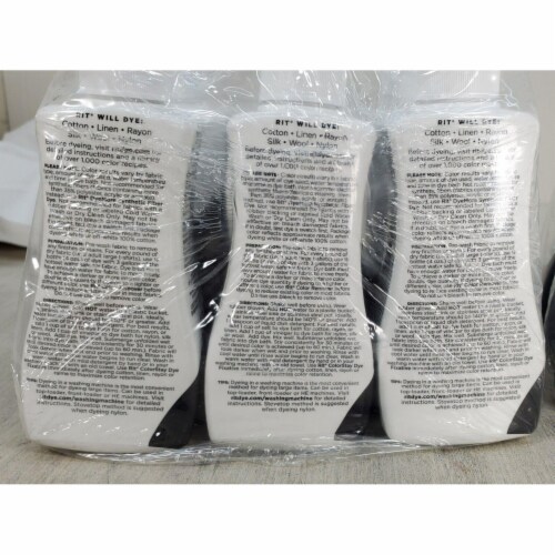 Rit Dye Black Azabache 88150 All Purpose Liquid Fabric Dye 8 oz 12 - Pack 96oz Perspective: bottom