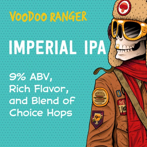 New Belgium Voodoo Ranger Imperial IPA Beer Perspective: bottom